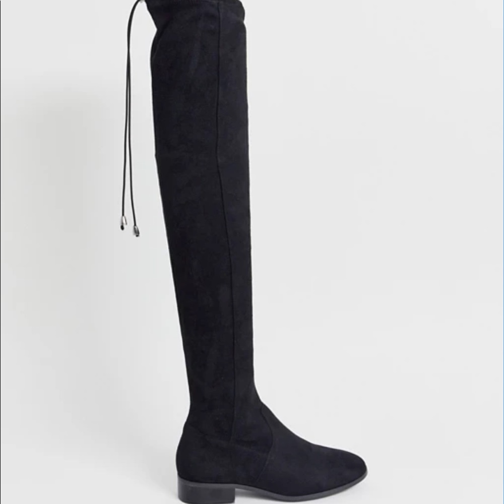 ASOS DESIGN Wide Fit flat thigh high boots
